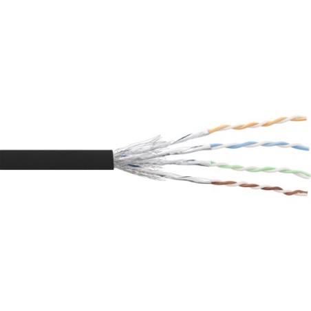 Câble patch Cat.6 S-STP/PIMF, InLine®, noir, AWG27, PVC, 100m