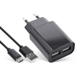 31503C - InLine® USB DUO Chargeur, Adaptateur secteur 2x  Câble USB-C