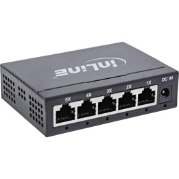 InLine? 5-Port Gigabit Switch, 1 Gb/s, Desktop, Metallgeh?use, l?fterlos