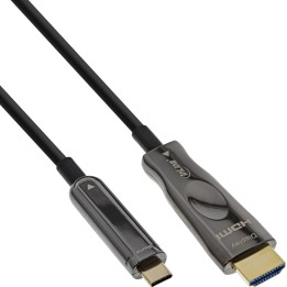 InLine? USB-C auf HDMI AOC Kabel, 4K 60 Hz, DP Alt Mode, 25 m