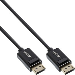 15401P - InLine® Câble DisplayPort 2.0, 8K4K UHBR, noir, contacts dorés, 1m