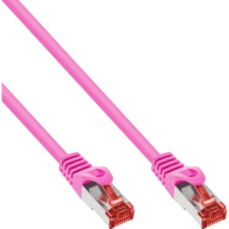 Câble patch, S-STP/PiMF, Cat.6, rose, 0,3m, InLine®