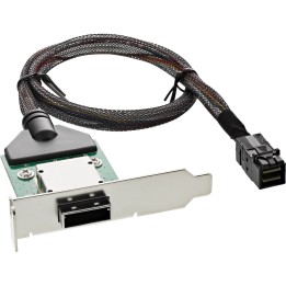 27656C - Support de logement InLine® SAS HD LP PCI avec câble, ext. SFF-8088 sur SFF-8643, 0,75 m
