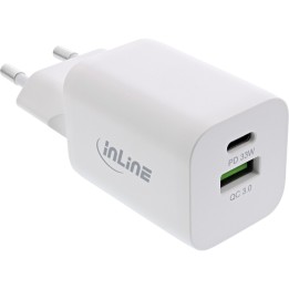 InLine? Power Delivery  Quick Charge USB Netzteil, 33W, USB-A  USB-C, wei?
