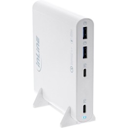 31515W - Alimentation USB InLine®, chargeur GaN, 4 ports, 2x USB-C  2x USB-A, 120W, blanc