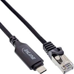 33381A - Câble adaptateur réseau InLine® USB 3.2, Gigabit, fiche USB-C vers RJ45, 2 m