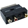 Adaptateur S-VHS/Scart, InLine®, Scart (in/out) à 3x Cinch fem. et 1x S-VHS Bu Adaptateur S-VHS/Scart, InLine®, Scart (in/out) à 3x Cinch fem. et 1x S-VHS Bu