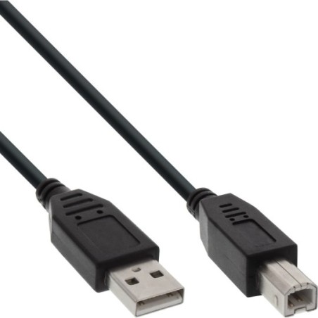 Câble USB 2.0, InLine®, A à B, noir, 3m