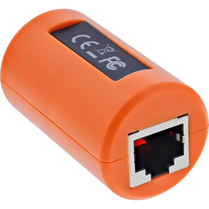 InLine? ?berspannungsschutz RJ45-Kupplung f?r Netzwerk und POE