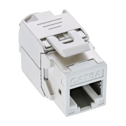 76207W - Prise RJ45 InLine® Keystone, blindée, Cat.6A, blanche, paquet de 8