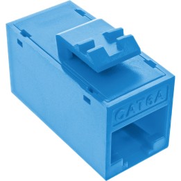 76217B - Prise/prise RJ45 InLine® Keystone, non blindée, Cat.6A, lot de 8, bleu