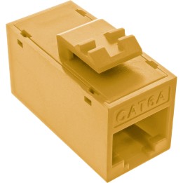 InLine? Keystone RJ45 Buchse/Buchse, ungeschirmt, Cat.6A, 8er Pack, gelb