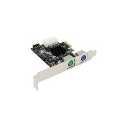76620P - Carte d'interface InLine®, 2x PS/2, PCIe (PCI Express)
