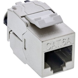 24er Bulk-Pack InLine? Keystone RJ45 Buchse Slim, SNAP-In, Cat.6A, integr. Kab.