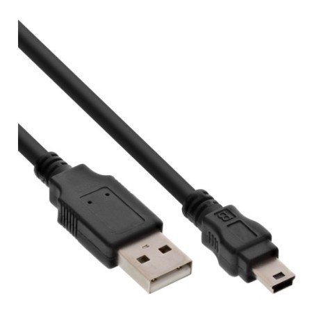 Câble USB 2.0 Mini, InLine®, prise A à Mini-B prise (5 broches.), noir, 0,5m