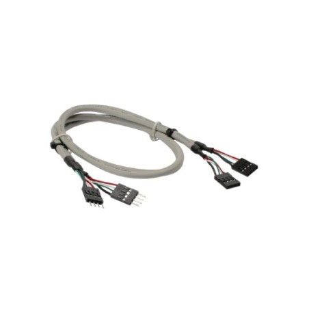 USB 2.0 Rallonge, interne, 2x 4 broches connecteur IDC sur connecteur IDC femelle, 60cm, bulk