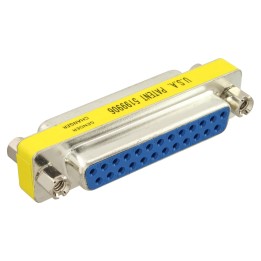31124 - Mini changeur de genre InLine®, prise / prise Sub D 25 broches