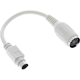 39340 - Câble adaptateur pour clavier InLine®, prise DIN 5 broches vers fiche PS/2, longueur : env. 10 cm