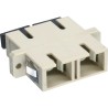 LWL accouplement, InLine®, Duplex SC/SC, multimode, beige, manche en métal LWL accouplement, InLine®, Duplex SC/SC, multimode, beige, manche en métal