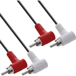 InLine? Cinch Kabel, 2x Cinch, Stecker / Stecker gewinkelt, 1,2m