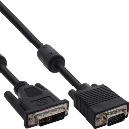 17782 - Câble DVI-A InLine®, analogique 125 mâle vers VGA HD mâle 15 broches, 2 m
