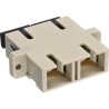 LWL accouplement, InLine®, Duplex SC/SC, multimode, beige, manche en métal LWL accouplement, InLine®, Duplex SC/SC, multimode, beige, manche en métal