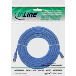 72500B - Câble patch InLine®, SF/UTP, Cat.5e, bleu, 10 m