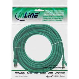 72500G - Câble patch InLine®, SF/UTP, Cat.5e, vert, 10 m