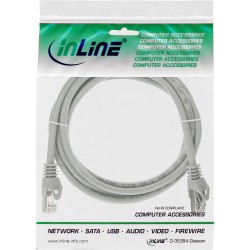 72502L - Câble patch InLine®, F/UTP, Cat.5e, gris, 2 m