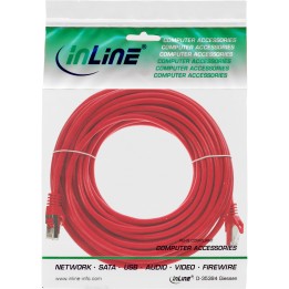 72500R - Câble patch InLine®, SF/UTP, Cat.5e, rouge, 10 m