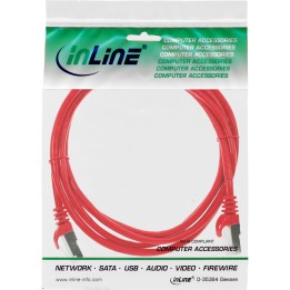 72502R - Câble patch InLine®, SF/UTP, Cat.5e, rouge, 2 m