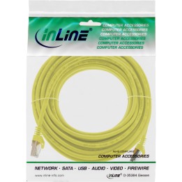 72500Y - Câble patch InLine®, SF/UTP, Cat.5e, jaune, 10 m