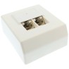 74202 - Boîte de jonction InLine® Cat.5e, AP 2x prise RJ45, RAL 9010, blanc