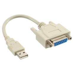 InLine? USB Adapter Kabel, USB Stecker A auf 15pol Buchse