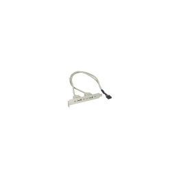 33391 - Support pour slot InLine® USB 2.0, 2x prise USB sur 1x connecteur post 10 broches, 0,35 m