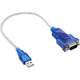 33304 - Câble adaptateur InLine® USB vers série, fiche A vers fiche Sub D 9 broches