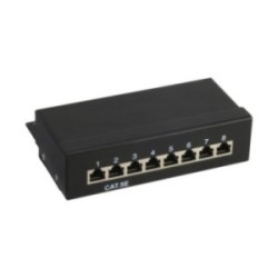 Panneau à connexions InLine®, Cat.5e, montage sur table/au mur, 8-port, noir, RAL9005