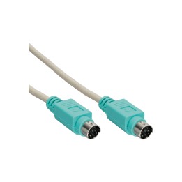 13332G - Câble InLine® PS/2, fiche / fiche, PC 99, couleur vert, 2m