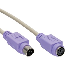 13342V - Rallonge InLine® PS/2, fiche / prise, PC99, fiche violette, 2m