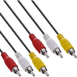 InLine? Cinch Kabel, Audio/Video 3x Cinch, Stecker / Stecker, 2m