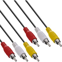 89996 - Câble RCA InLine®, audio/vidéo 3x RCA, fiche / fiche, 2m