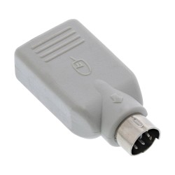 InLine? USB PS/2 Adapter, USB Buchse A auf PS/2 Stecker