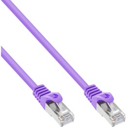 72550P - Câble patch InLine®, SF/UTP, Cat.5e, violet, 0,5 m