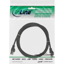 InLine? Patchkabel, SF/UTP, Cat.5e, schwarz, 1m