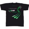InLine® T-Shirt, noir/vert, taille S InLine® T-Shirt, noir/vert, taille S