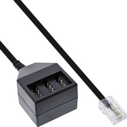 69942 - Câble adaptateur InLine® TAE, fiche RJ45 vers prise TAE NFN, 20 cm