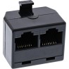 69934 - Distributeur RNIS InLine®, 1x fiche RJ45 vers 2x prise RJ45, sans résistance d'extrémité