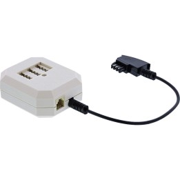 69901 - Adaptateur InLine® TAE, fiche TAE-F vers prise TAE NFF  RJ11 (6P4C), 0,2 m