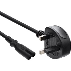 InLine? Netzkabel, Netzstecker England auf Euro 8 C7 Stecker, 1,8m