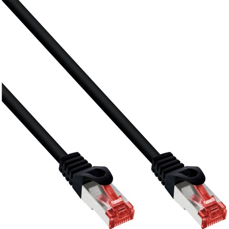 76407S - Câble patch InLine®, S/FTP (PiMf), Cat.6, 250 MHz, PVC, cuivre, noir, 7,5 m